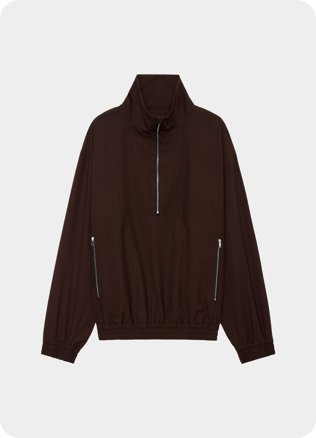 Half Zip Track Jacket -2/60 Wool Ripstop-