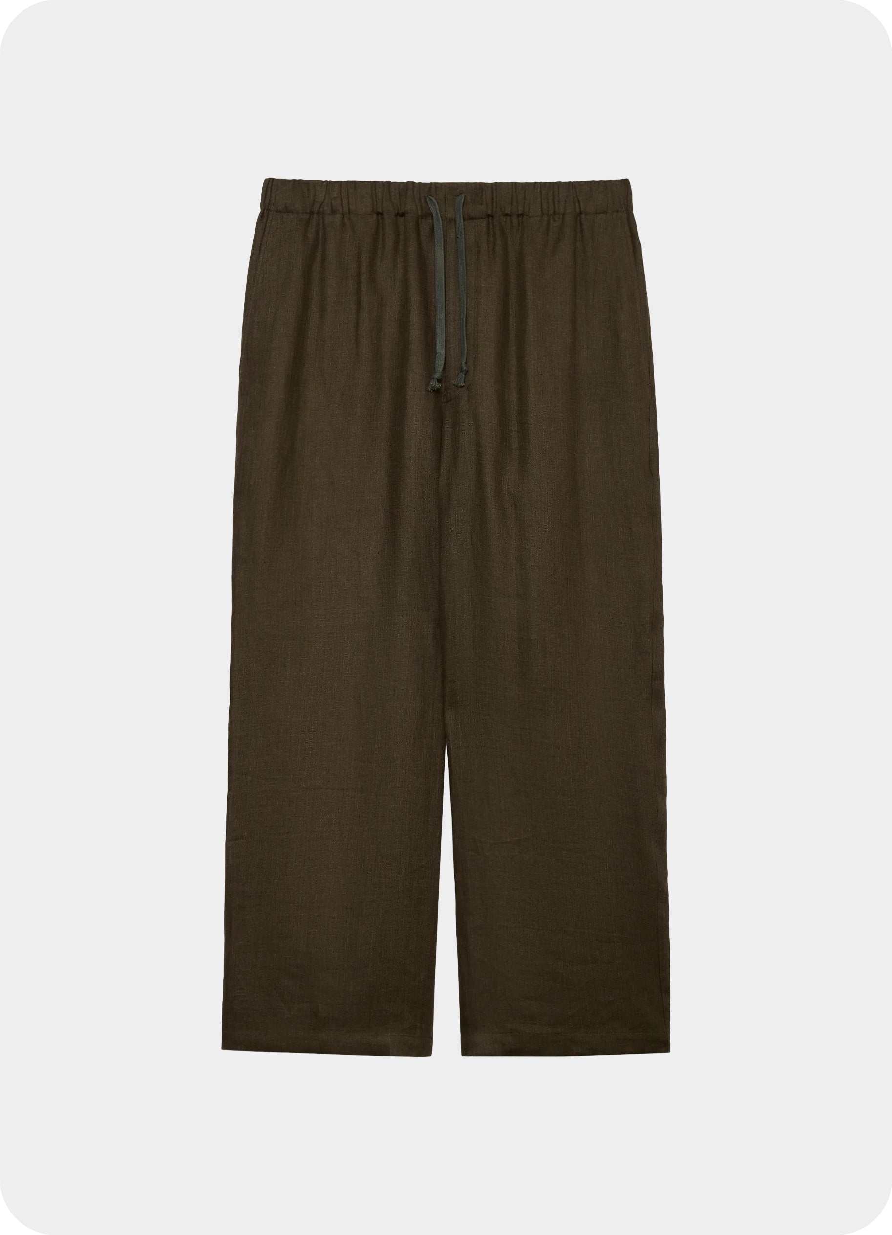 Wide Cylinder Fit Easy Pants -Linen Gauze Double Cloth-[M26B01PT01C]