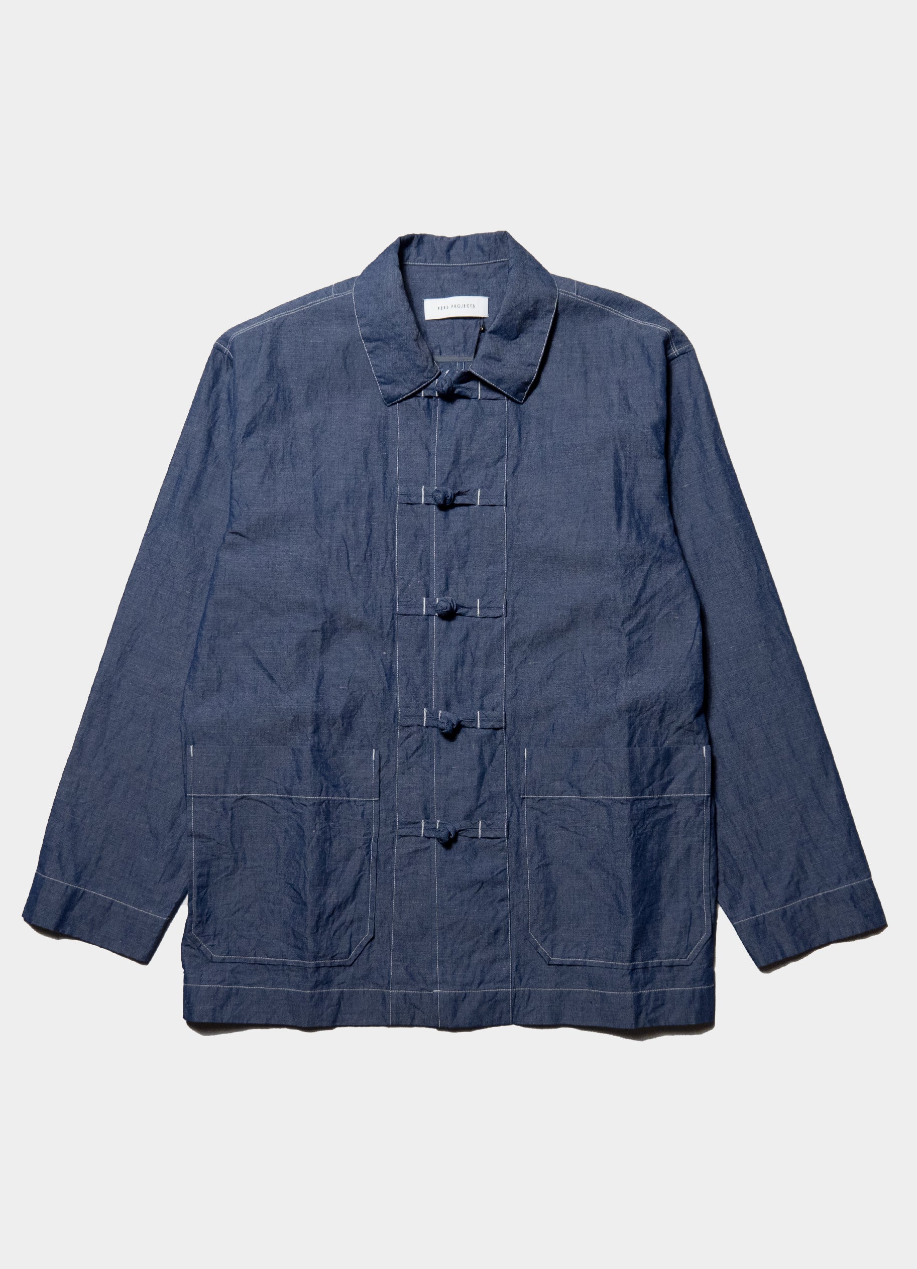 BLANCHE KNOT JACKET “LINEN CHABRAY” <SALE>