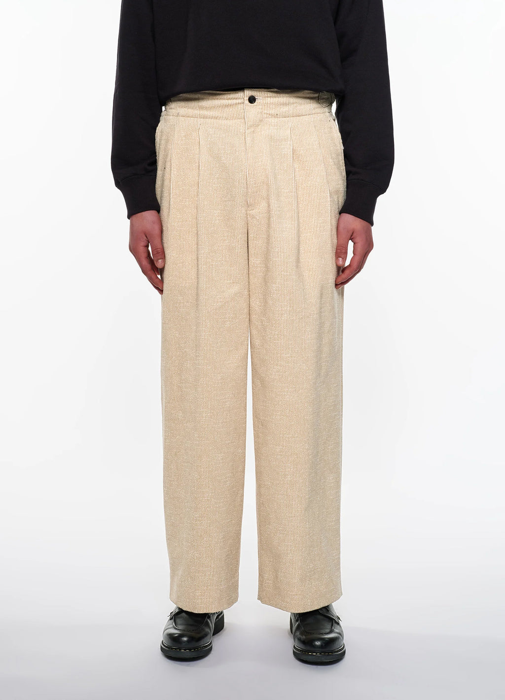 Two Tuck Military Trousers -Organic Cotton 8-Wale Corduroy-