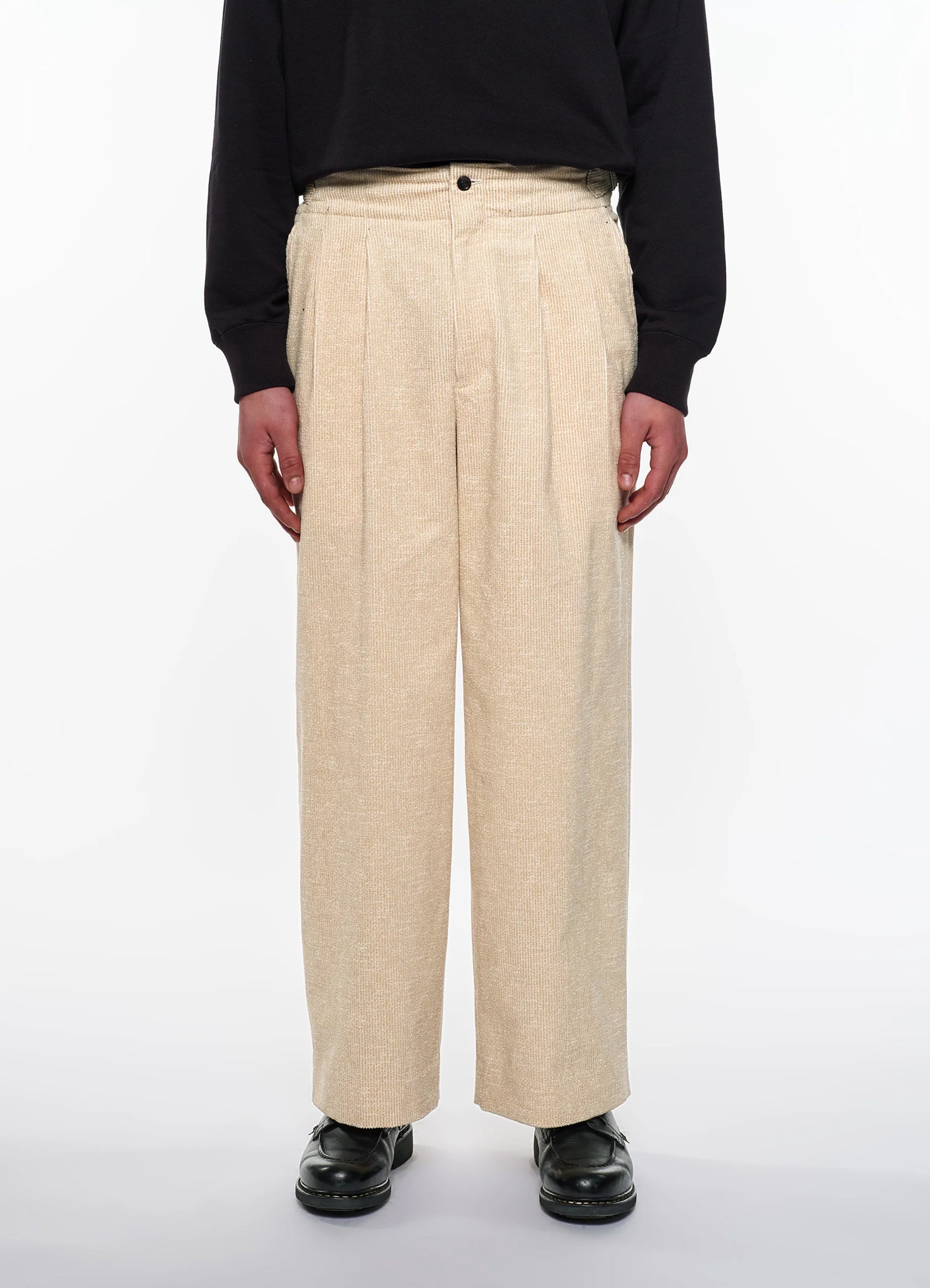 Two Tuck Military Trousers -Organic Cotton 8-Wale Corduroy-