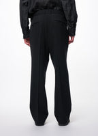Single Pleat Wide Trousers -Tumbled Wool Serge-[M26C10PT02C]