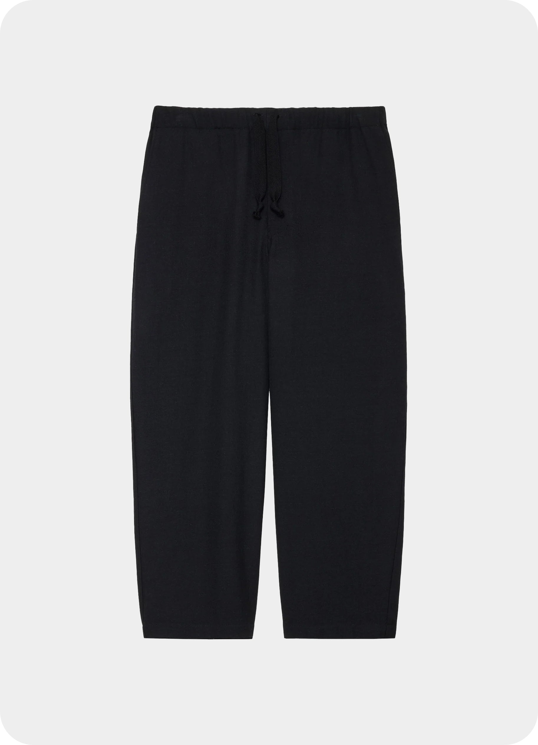 Cocoon Wide Easy Pants -Tumbled Wool Serge-[M25C12PT03C]