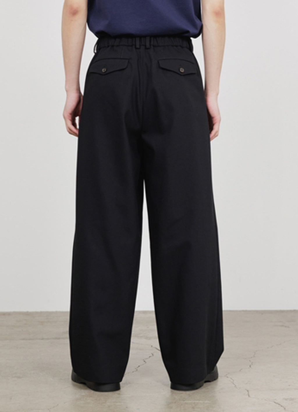 Triple Pleated Wide Trousers -Organic Cotton Survival Cloth-[A26A93PT03C]