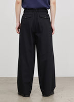 Triple Pleated Wide Trousers -Organic Cotton Survival Cloth-[A26A93PT03C]