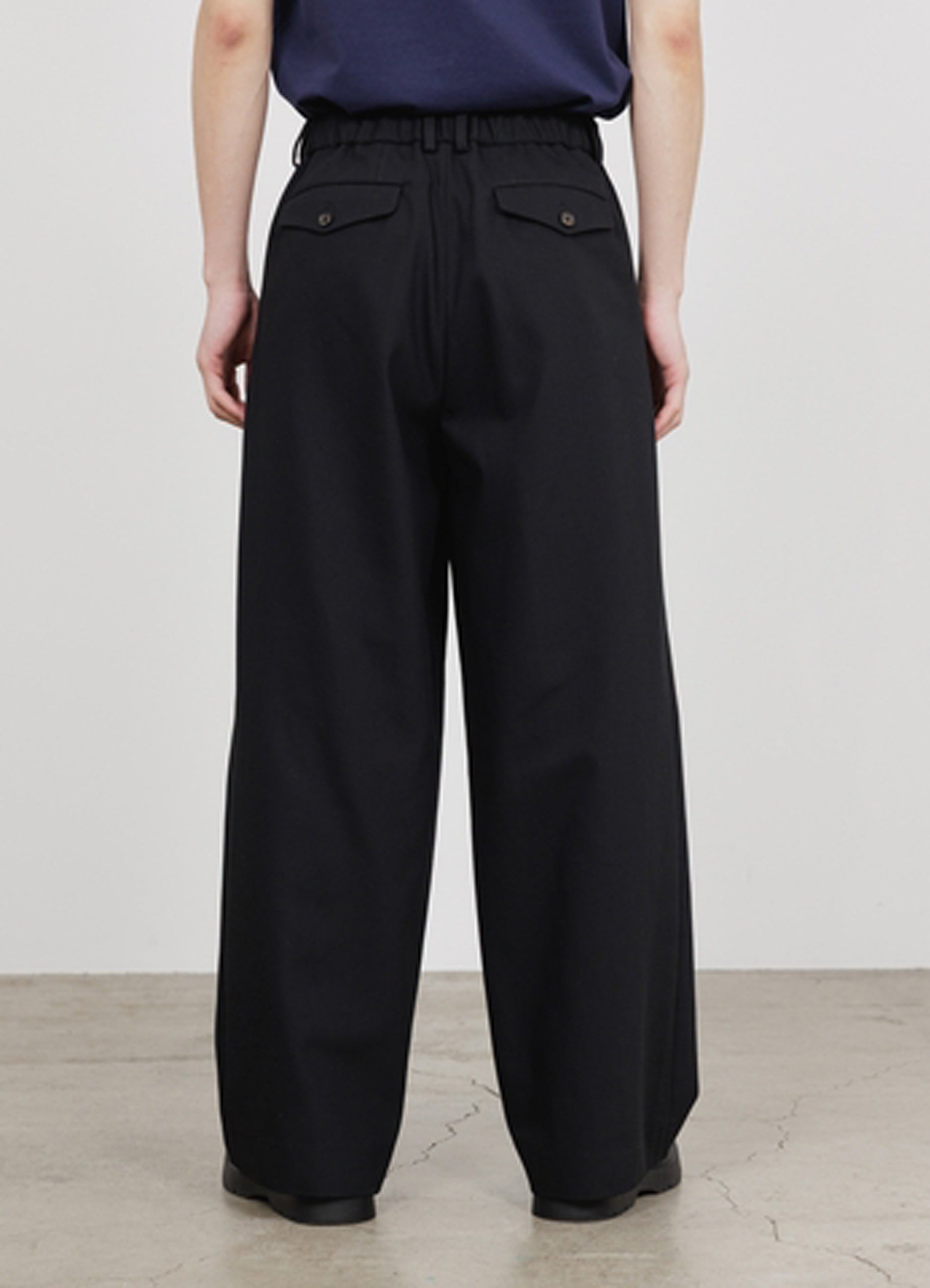 Triple Pleated Wide Trousers -Organic Cotton Survival Cloth-[A26A93PT03C]
