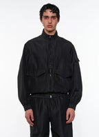 Flight Jacket -Wool Silk High Count Typewriter-