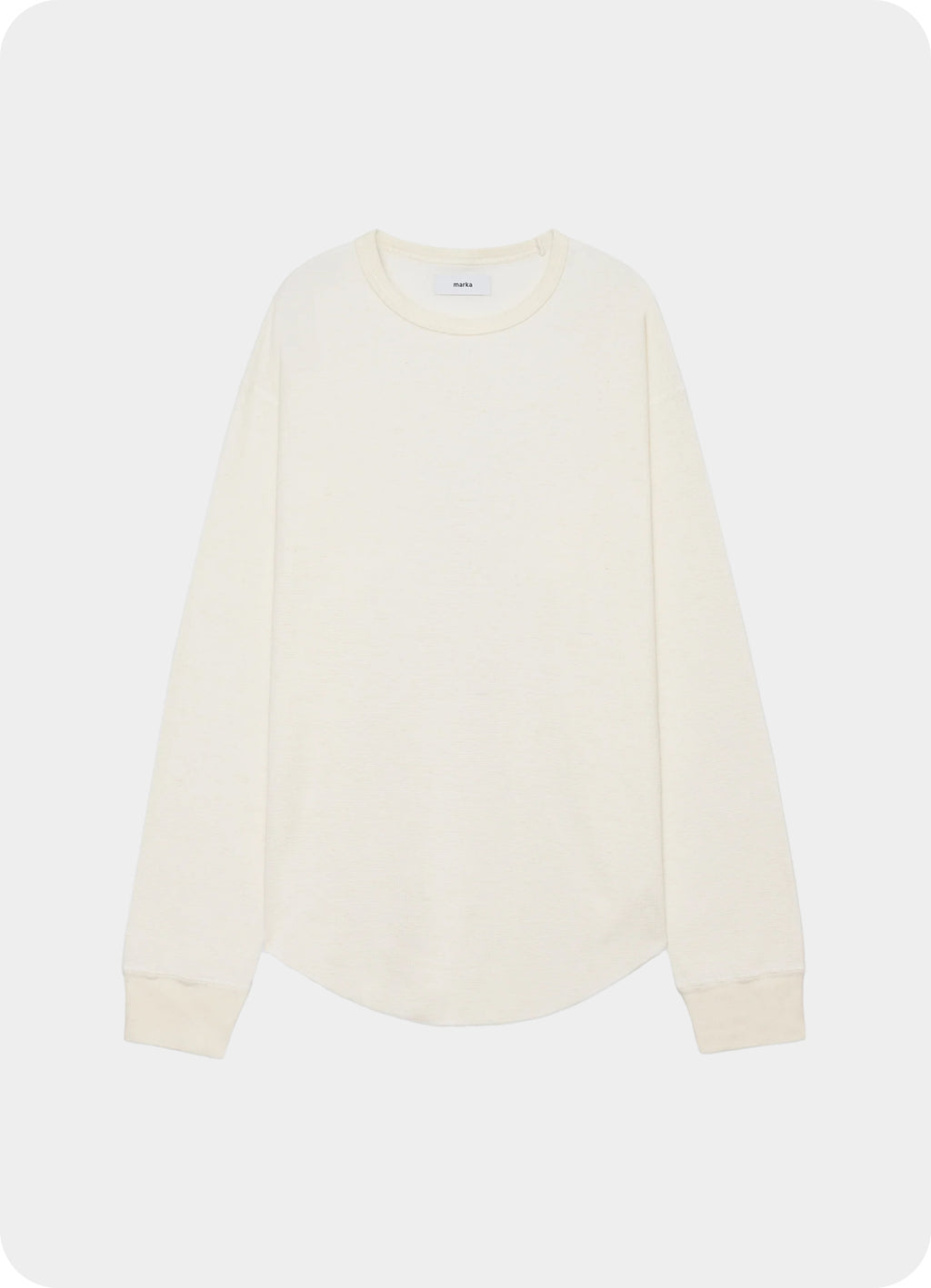 Crew Neck L/S Tee -Organic Cotton Hemp Mesh Knit-