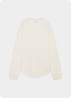 Crew Neck L/S Tee -Organic Cotton Hemp Mesh Knit-[M25D06CS01C]