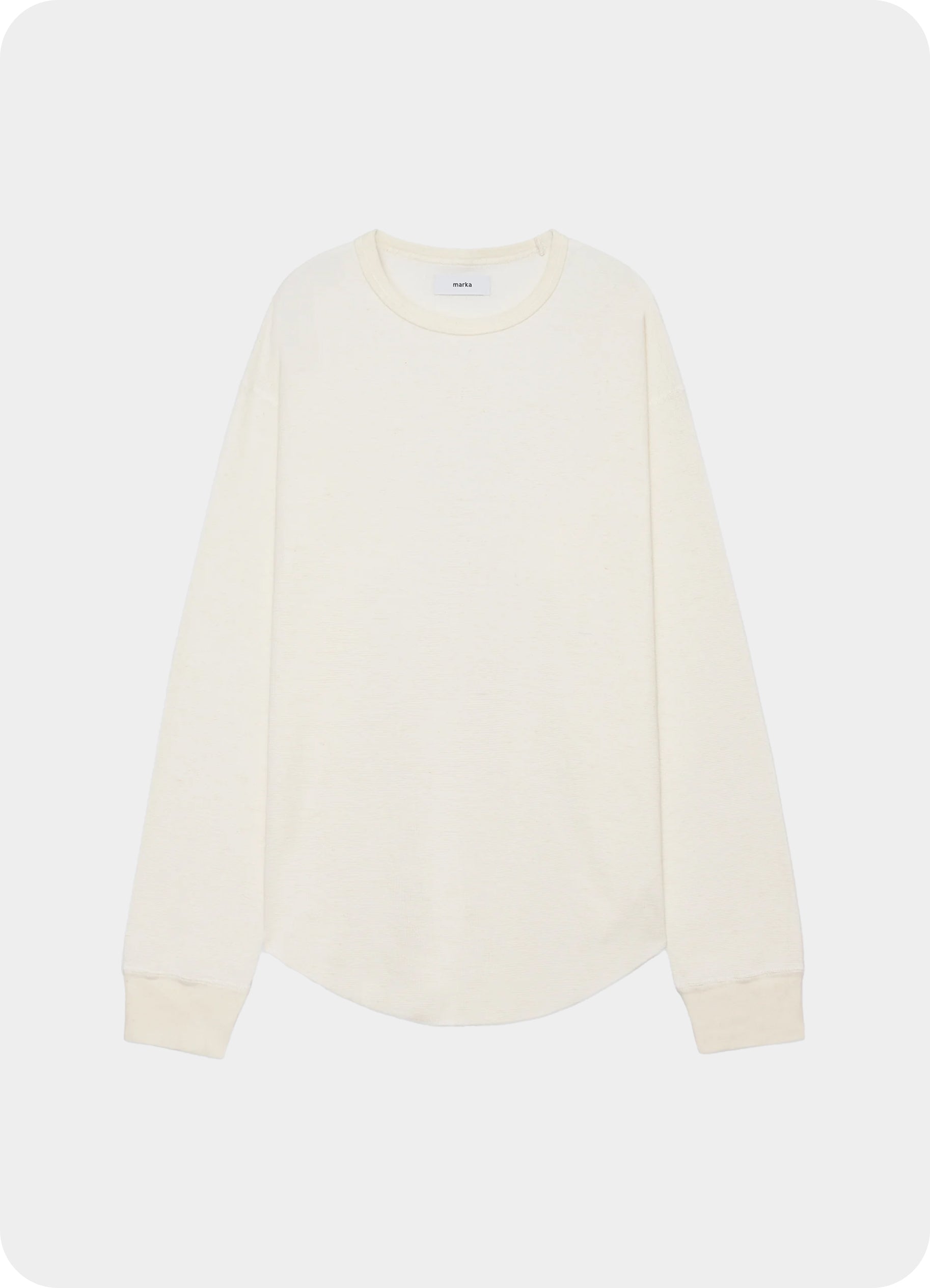 Crew Neck L/S Tee -Organic Cotton Hemp Mesh Knit-