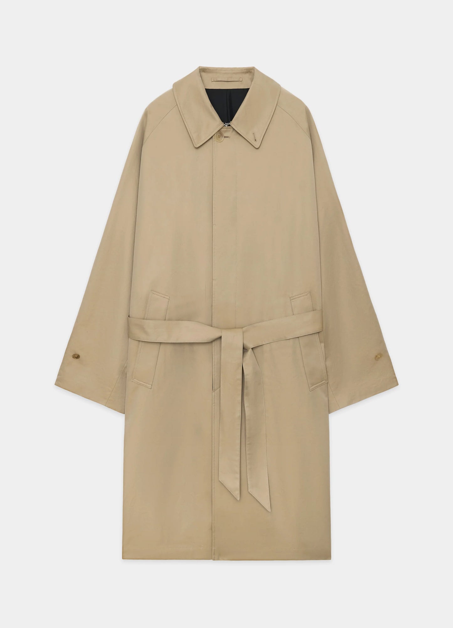 REVERSIBLE SINGLE TRENCH COAT -ORGANIC GIZA GABARDINE-[A24C10CO01C]