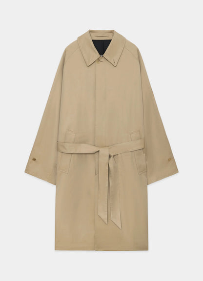 REVERSIBLE SINGLE TRENCH COAT -ORGANIC GIZA GABARDINE-[A24C10CO01C]