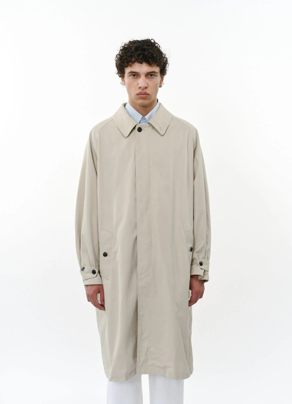 RAGLAN SLEEVE COAT -ORGANIC COTTON GABARDINE-[M26A07CO01C]