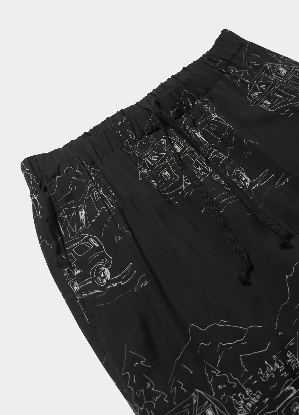 WIDE CYLINDER FIT EASY PANTS -CUPRO SILK LAWN-[M26B07PT01C]