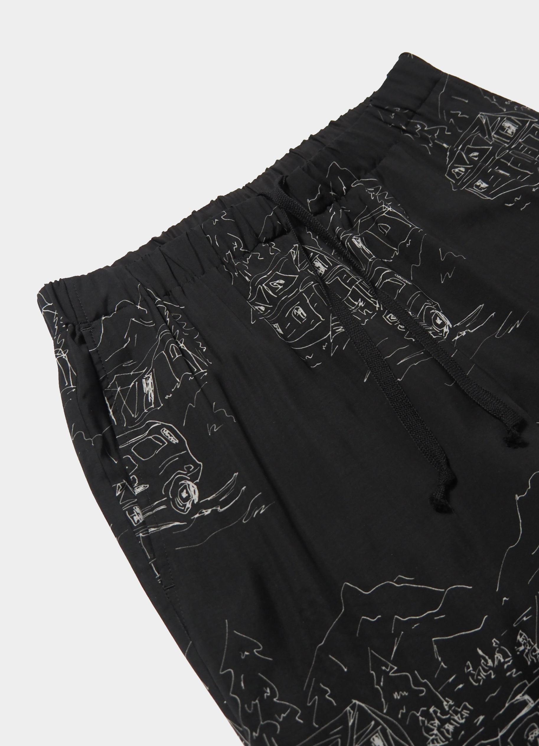 WIDE CYLINDER FIT EASY PANTS -CUPRO SILK LAWN-[M26B07PT01C]