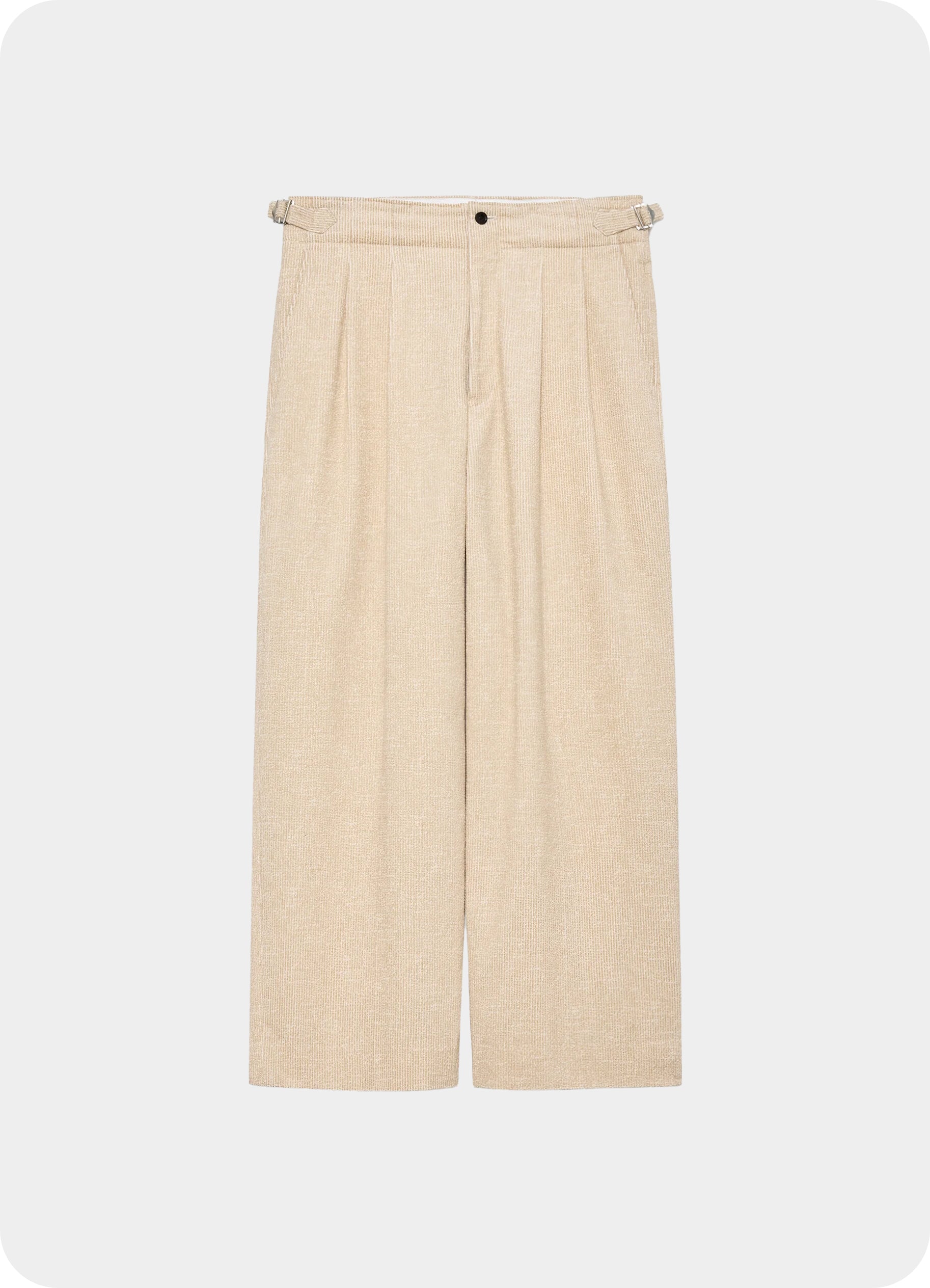 Two Tuck Military Trousers -Organic Cotton 8-Wale Corduroy-