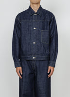 DENIM JACKET -ORGANIC COTTON 13.5oz SELVEDGE DENIM-[M26A10BL01C]