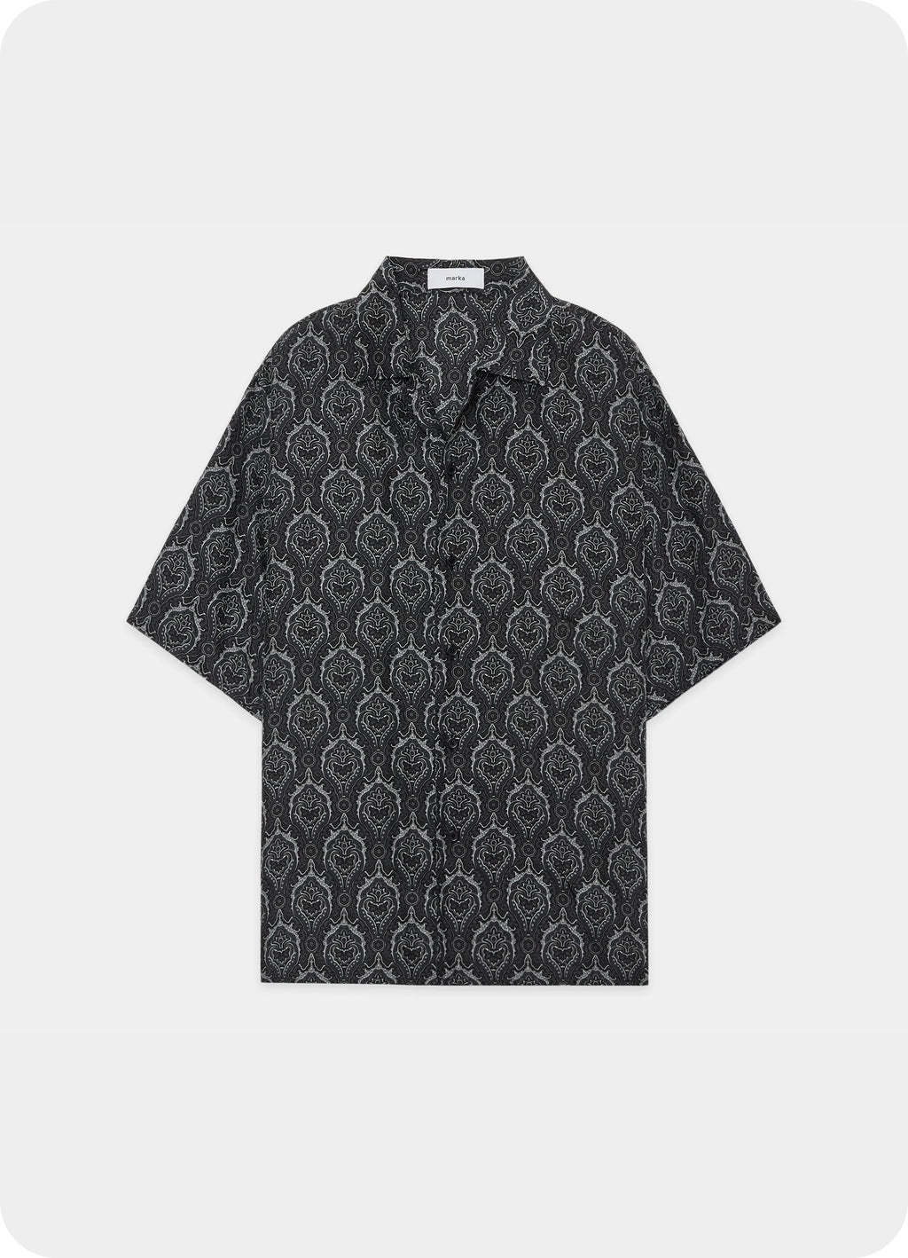SILK OPEN COLLAR SHIRT -HABUTAE SILK-[M25A22SH02B]<SALE>