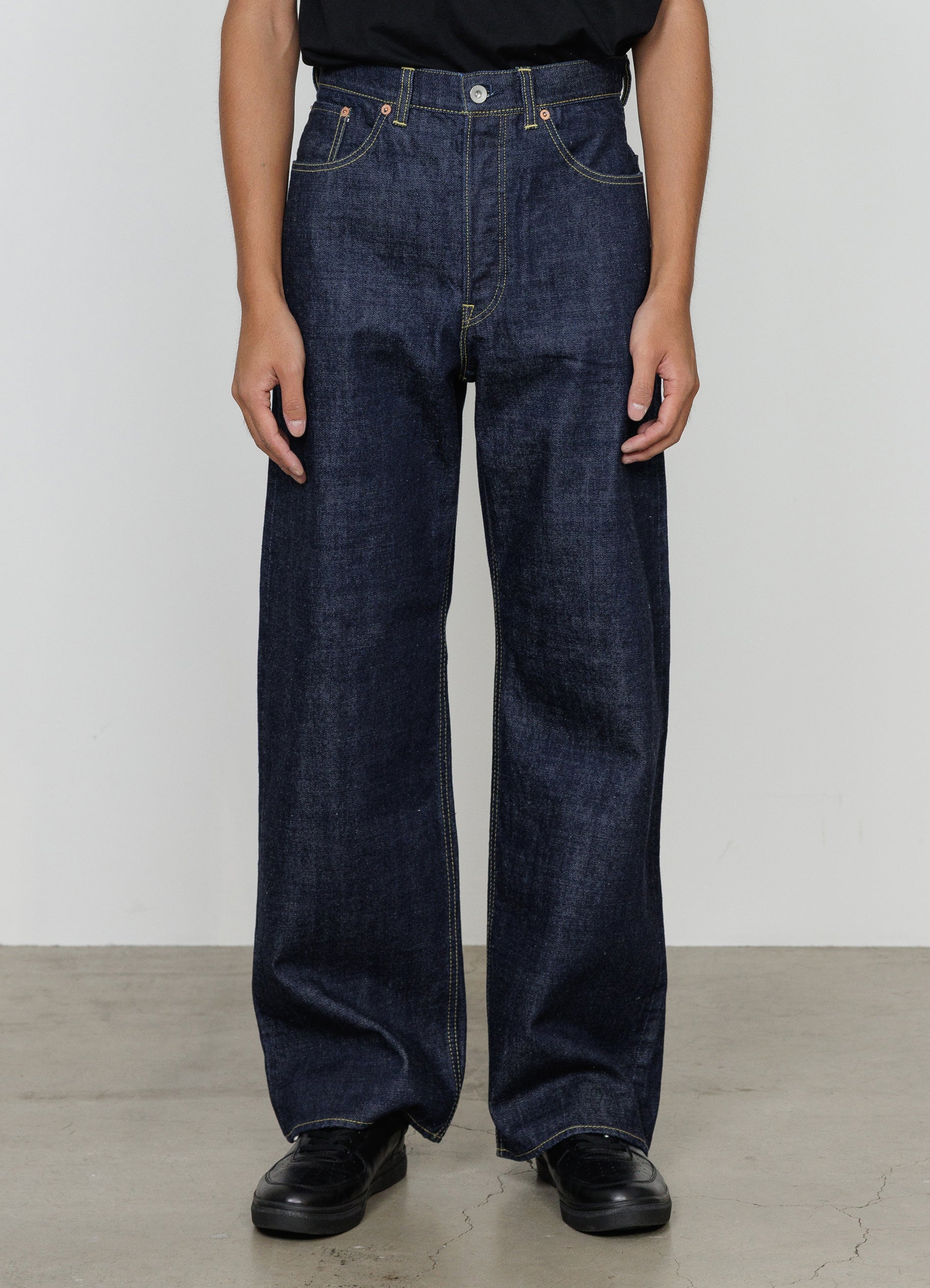 CLEAN CYLINDER FIT JEANS -ORGANIC COTTON 13.5oz SELVEDGE DENIM-