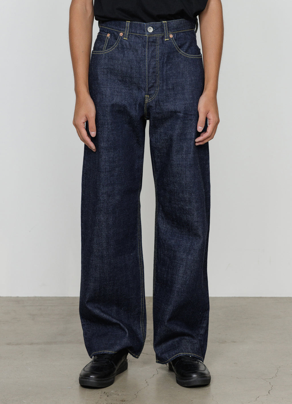CLEAN CYLINDER FIT JEANS -ORGANIC COTTON 13.5oz SELVEDGE DENIM-[M26A10PT02C]