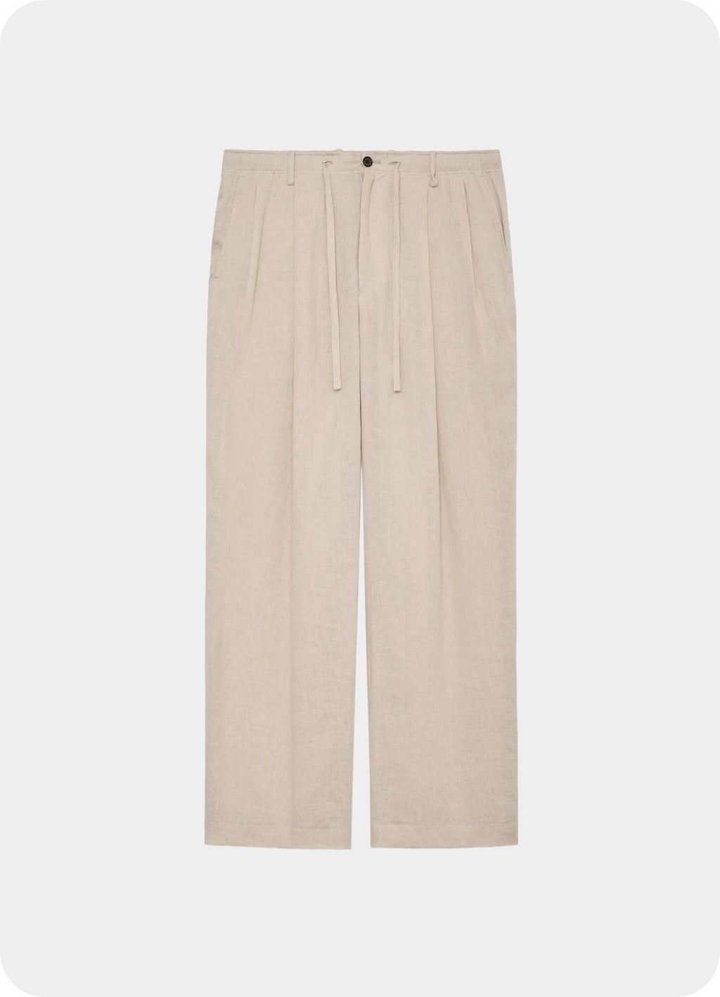 Double Pleated Easy Trousers -Hemp Shirting-[A26A22PT02C]