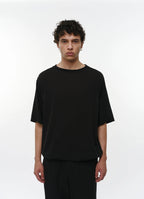 Crew Neck Shirt -Organic Cotton High Twisted Dobby Cloth-[M26A16SH02B]