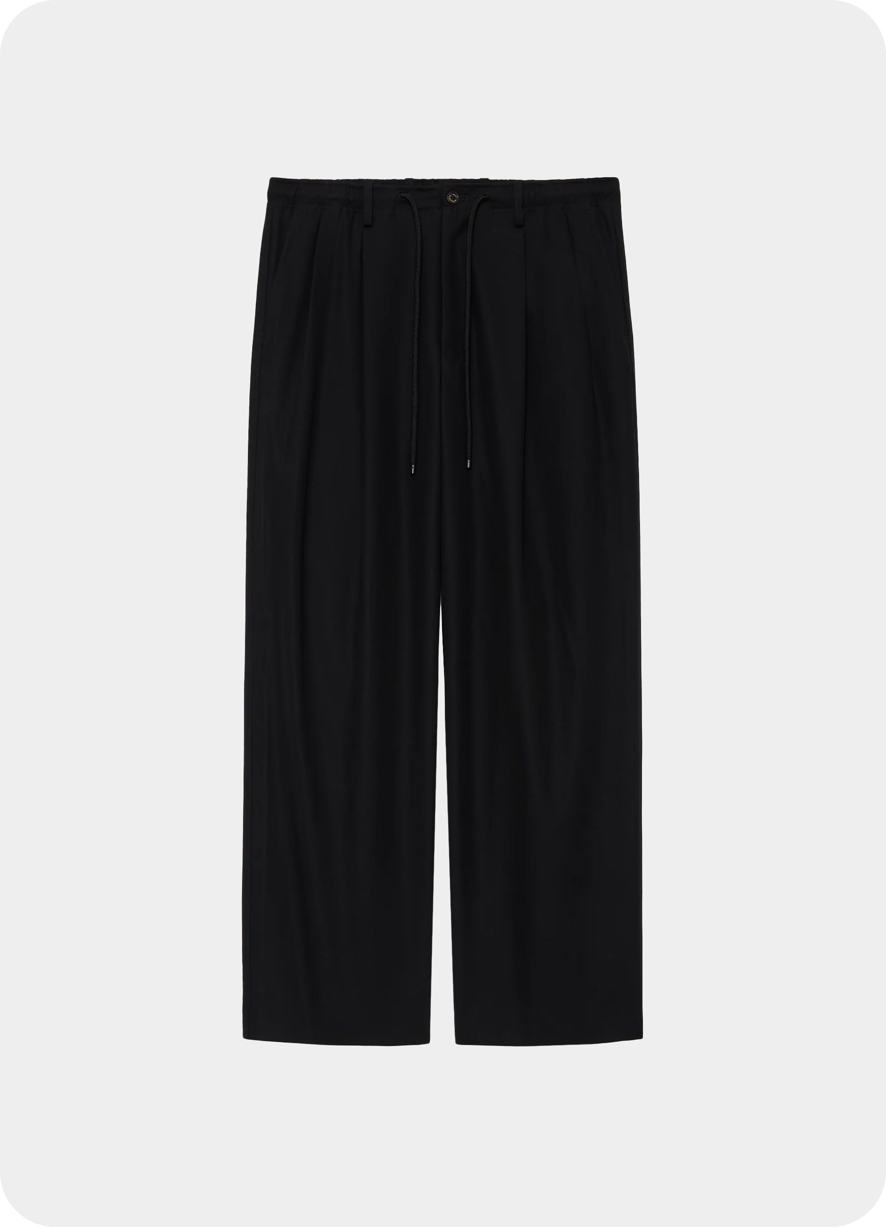 Double Pleated Easy Trousers -Organic Cotton Gabardine-[A25C04PT02C]