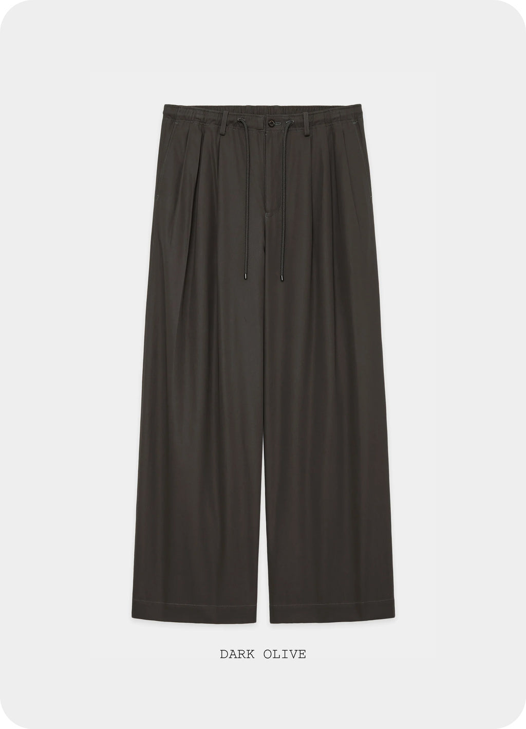 TRIPLE PLEATED EASY TROUSERS -ORGANIC COTTON VOILE YARN TWILL-