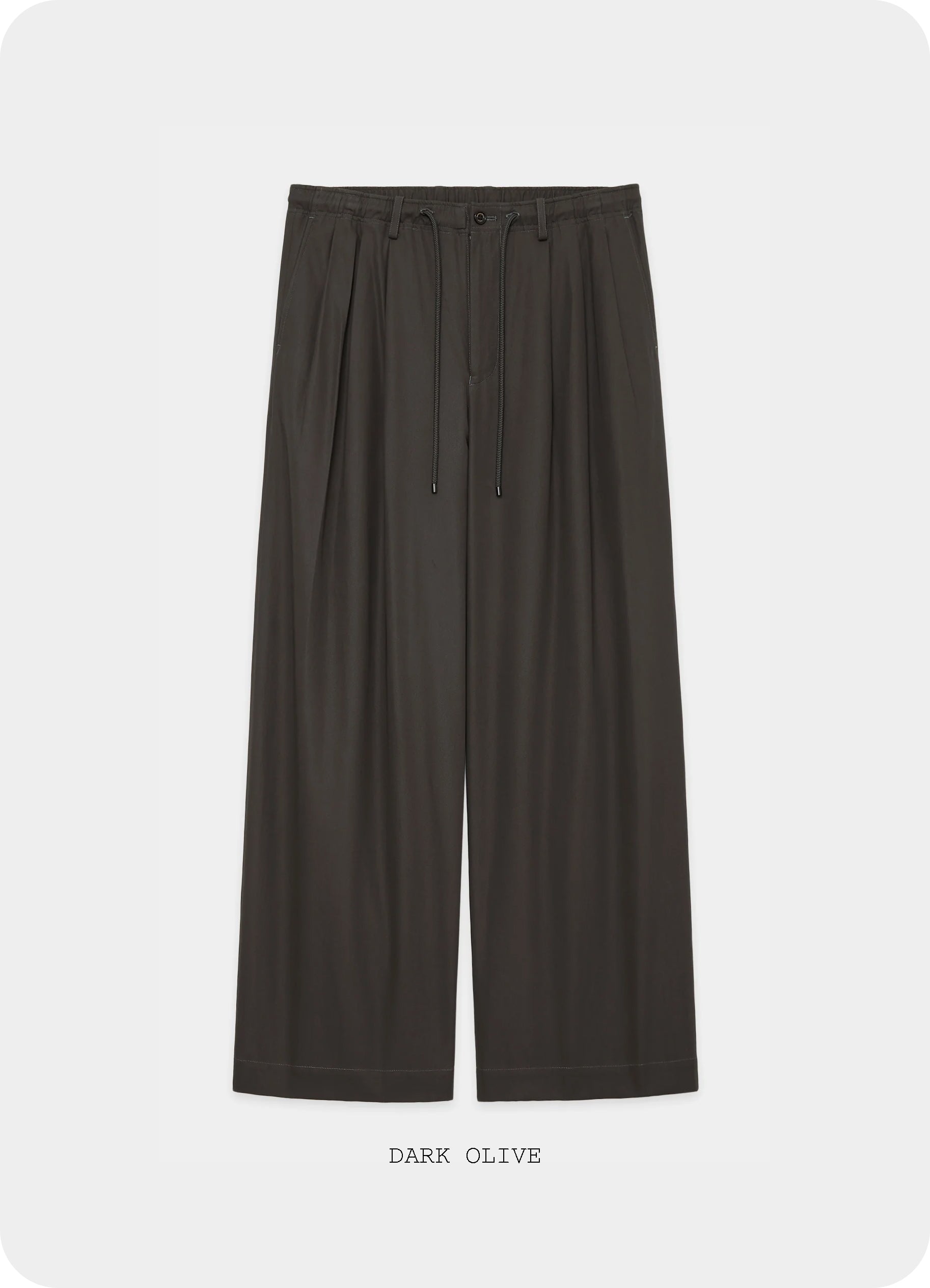 TRIPLE PLEATED EASY TROUSERS -ORGANIC COTTON VOILE YARN TWILL-