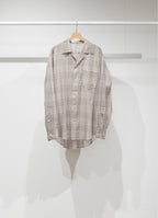 OPEN COLLAR L/S SHIRT -60/1 ORGANIC COTTON HIGH TWISTED LOAN-[M26A18SH01C]
