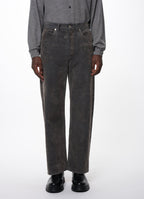 CYLINDER FIT JEANS -VELVET-FLOCKED ORGANIC COTTON DENIM-[M26C09PT02C]