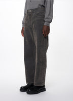 CYLINDER FIT JEANS -VELVET-FLOCKED ORGANIC COTTON DENIM-[M26C09PT02C]