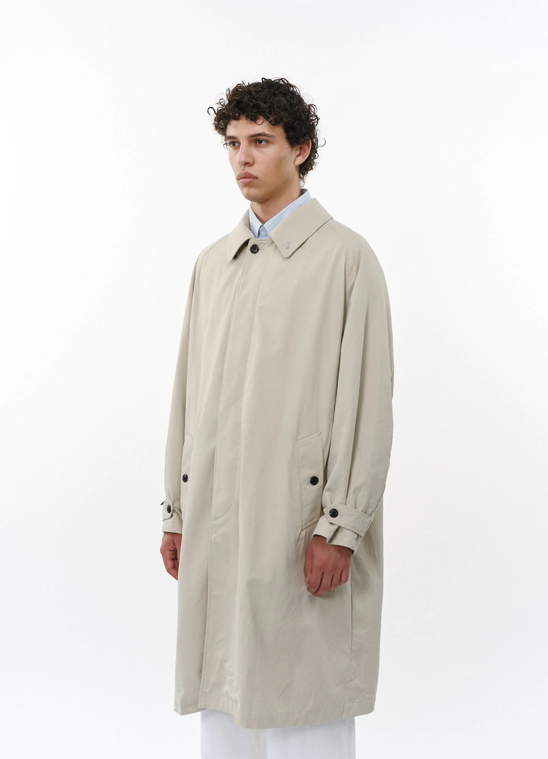 RAGLAN SLEEVE COAT -ORGANIC COTTON GABARDINE-[M26A07CO01C]