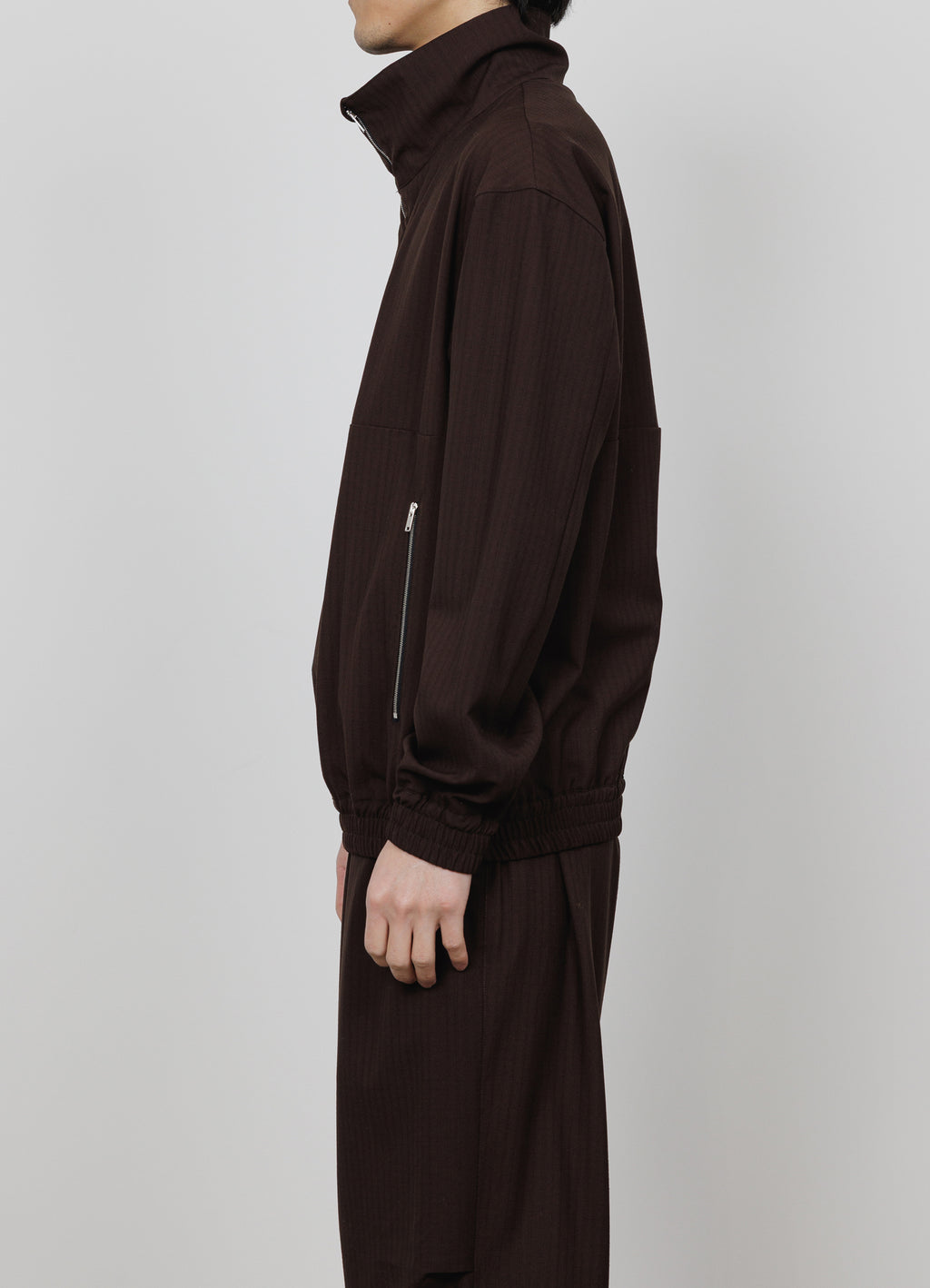 Half Zip Track Jacket -2/60 Wool Ripstop-