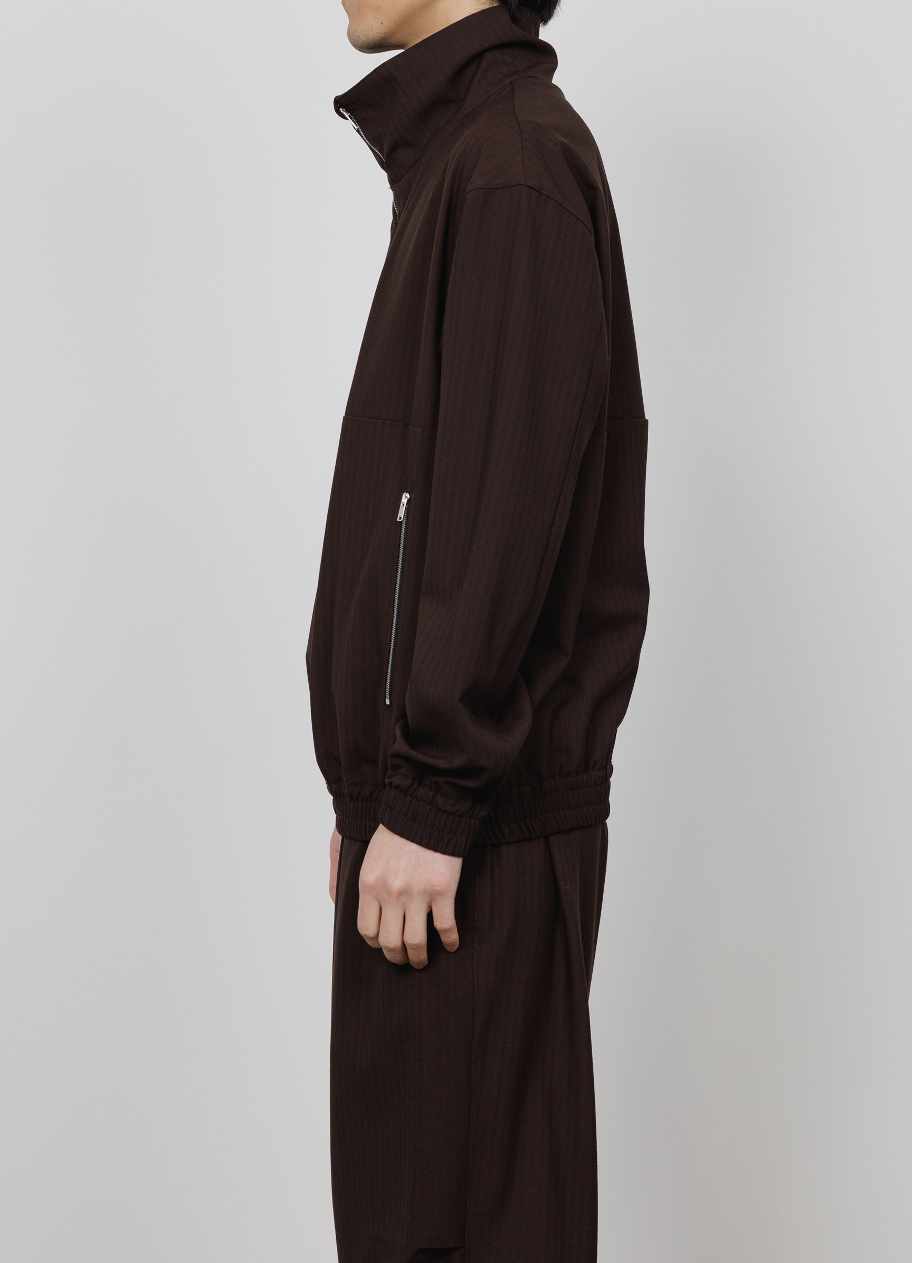 Half Zip Track Jacket -2/60 Wool Ripstop-