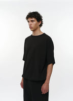 Crew Neck Shirt -Organic Cotton High Twisted Dobby Cloth-[M26A16SH02B]