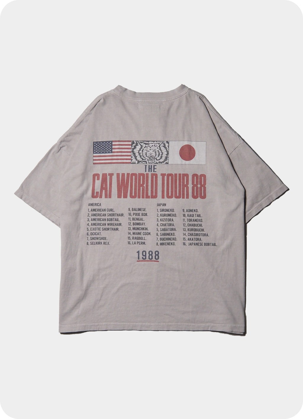 【size:L Only】HARD SP加工20/天竺BIGサイズ T(WORLD TOUR88) <SALE>