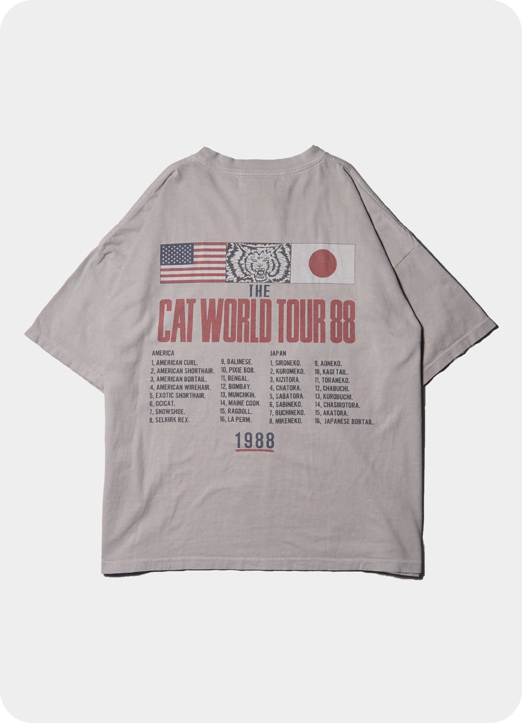 【size:L Only】HARD SP加工20/天竺BIGサイズ T(WORLD TOUR88) <SALE>