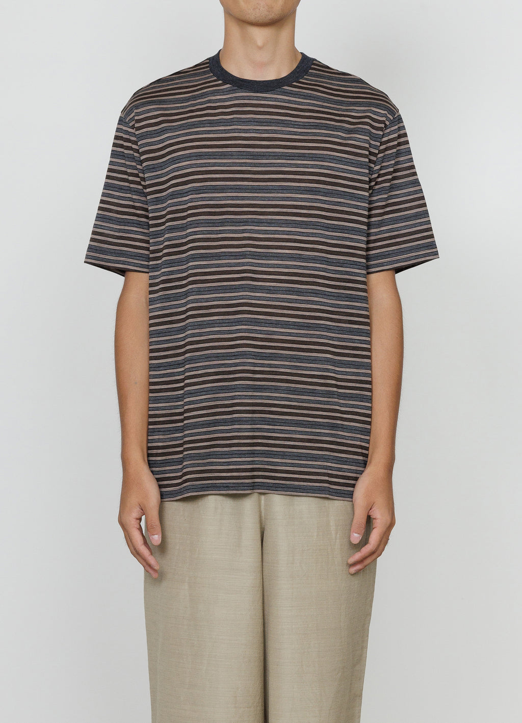 Crew Neck Tee -Super 120S Washable Wool Single Jersey-