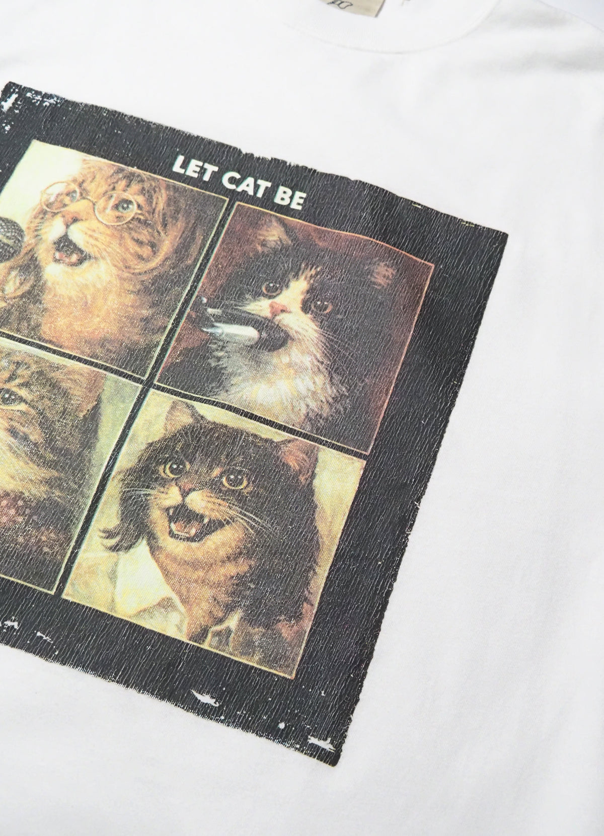 HARD SP加工20/-天竺ロンT(LET CAT BE) [RN31393137]
