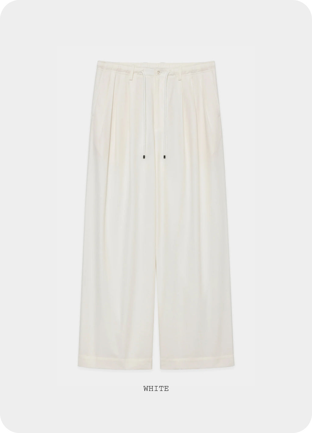 TRIPLE PLEATED EASY TROUSERS -ORGANIC COTTON VOILE YARN TWILL-