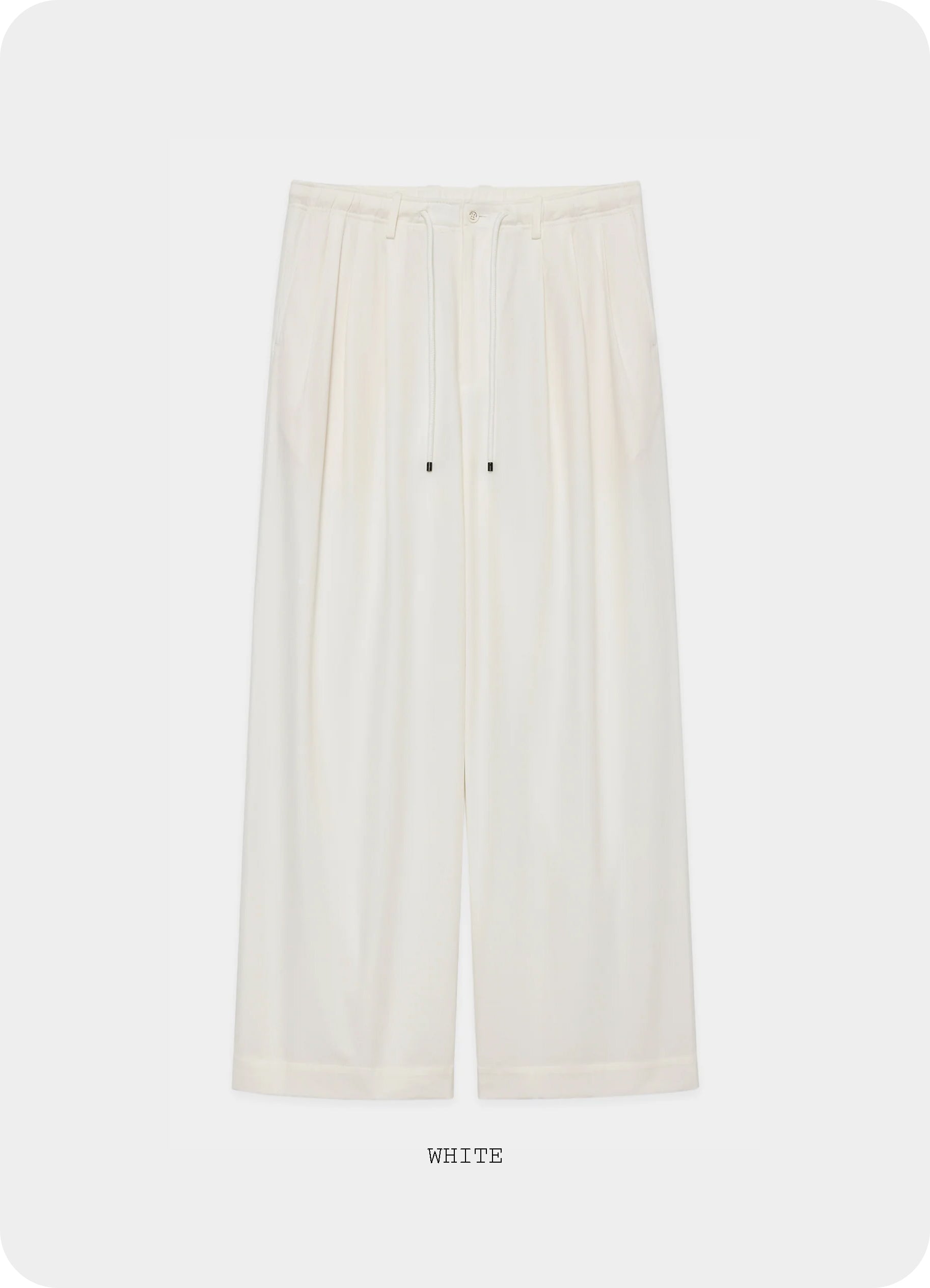 TRIPLE PLEATED EASY TROUSERS -ORGANIC COTTON VOILE YARN TWILL-