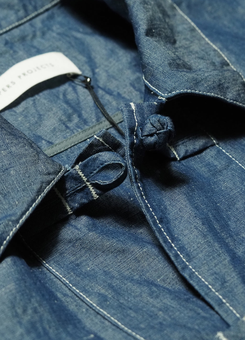 BLANCHE KNOT JACKET “LINEN CHABRAY”  [24SP-16021LN]<SALE>