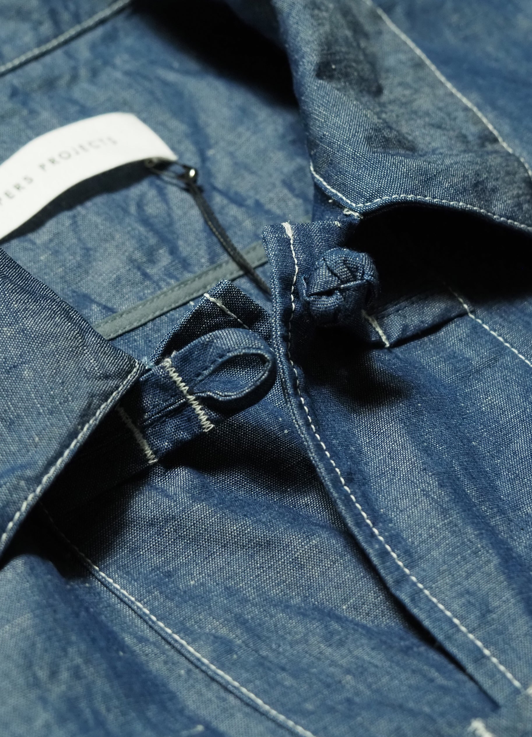 BLANCHE KNOT JACKET “LINEN CHABRAY” <SALE>