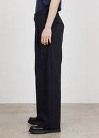 Triple Pleated Wide Trousers -Organic Cotton Survival Cloth-[A26A93PT03C]