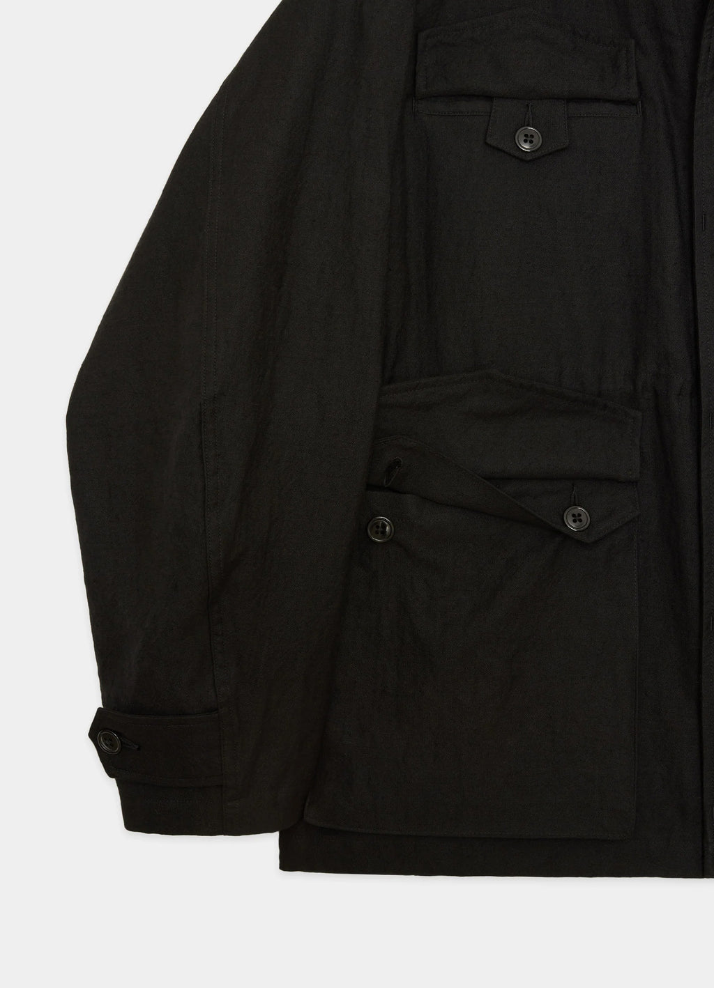 Military Jacket -Wool/Linen Moleskin-[M26C11BL01C]