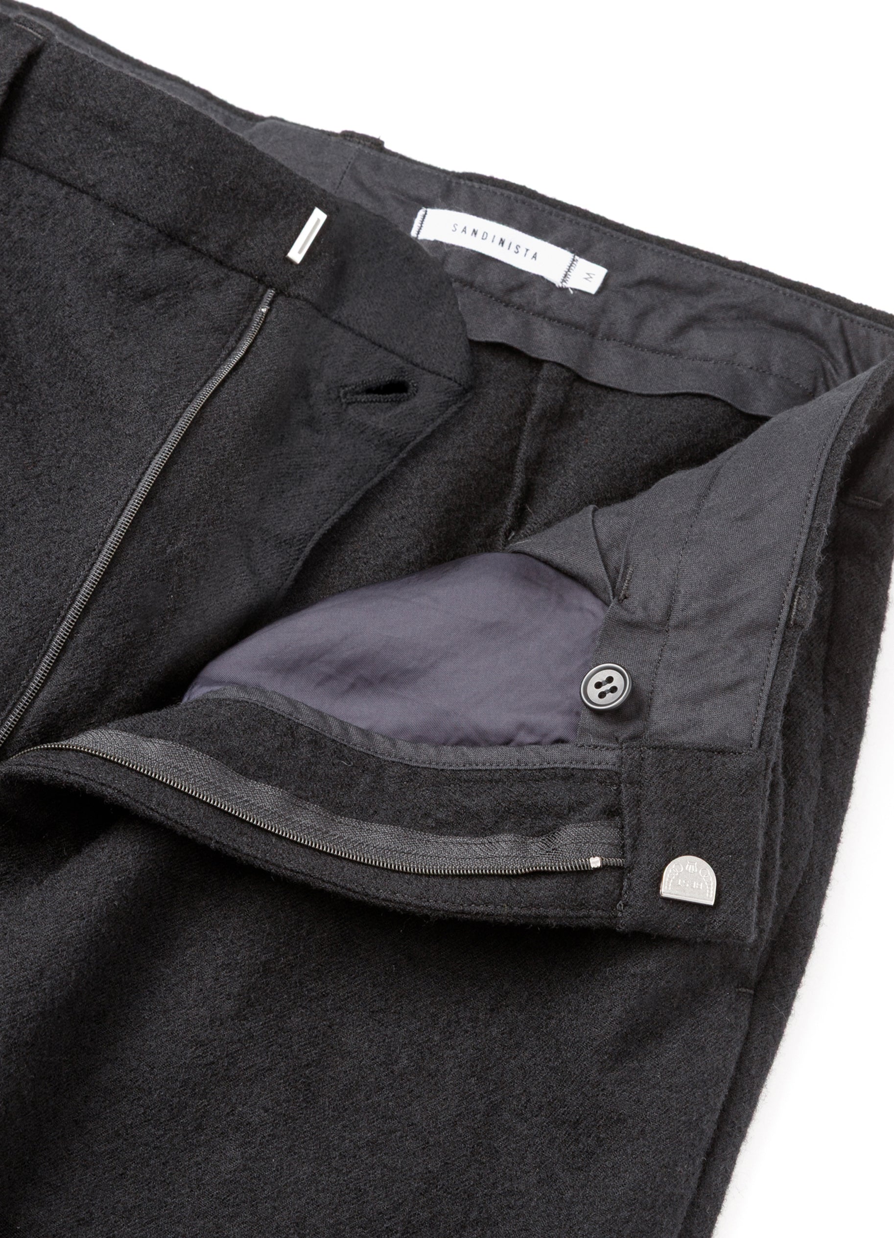 Wool Tuck Pants - Washed