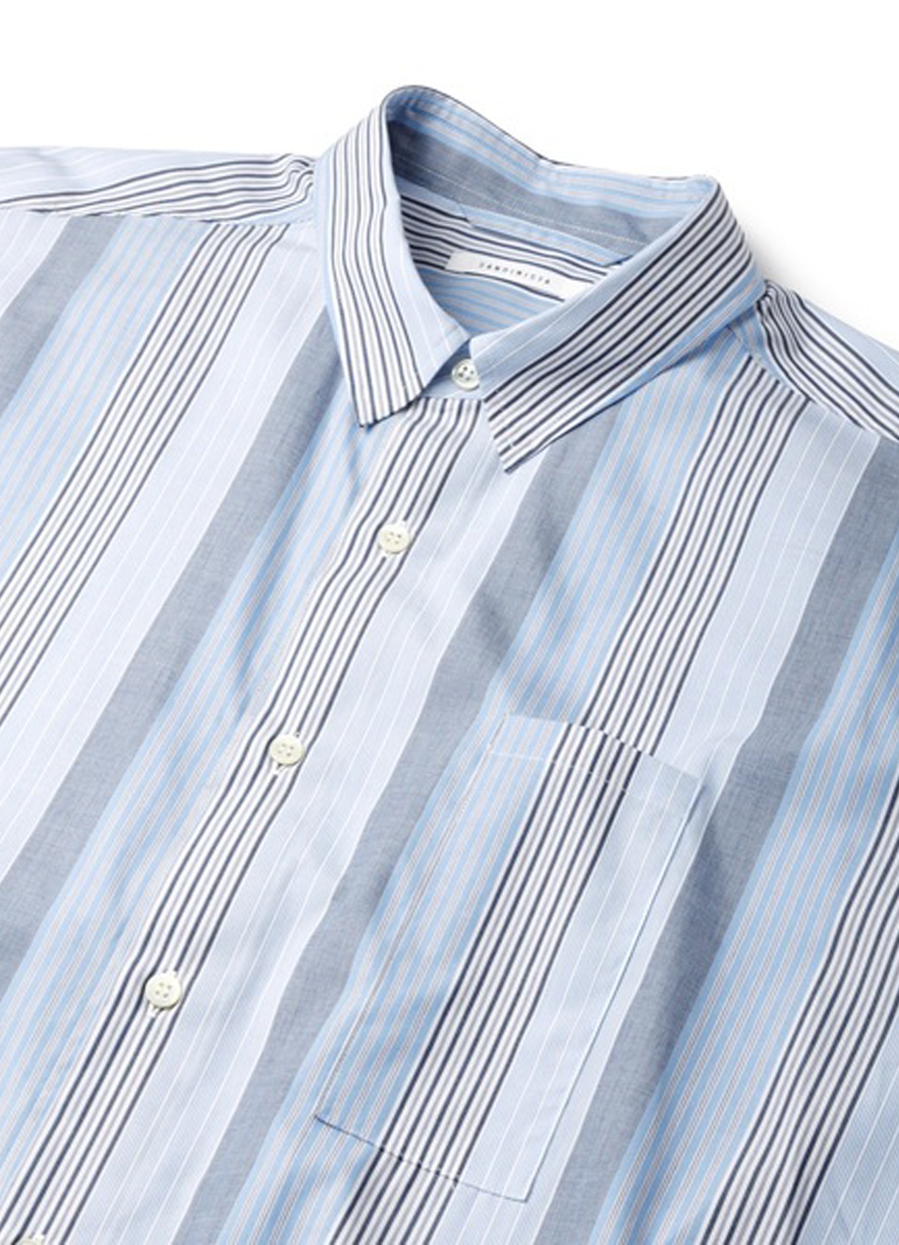Multi Stripe Oversized Pocket S/S Shirt [60425SU05-TP]