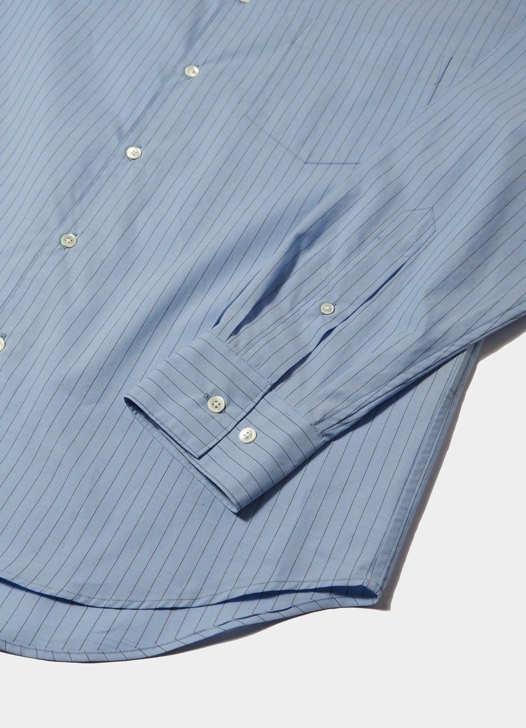 REGULAR COLLAR SHIRT -ORGANIC COTTON STRIPE-