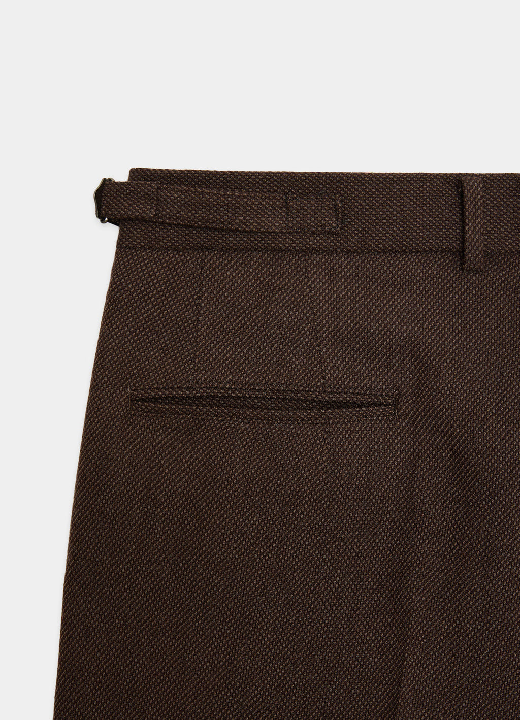 Single Pleat Wide Trousers -Tumbled Wool Serge-[M26C10PT02C]